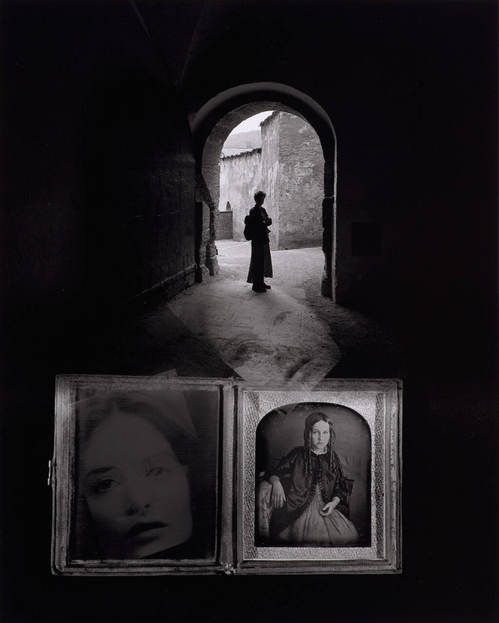 Untitled (daguerreotype/Maggie in arch)