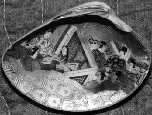 Clam Shells Decorated with Scenes of a Tale