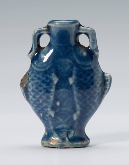 Two-handled Medicine Bottle with Design of Four Carp