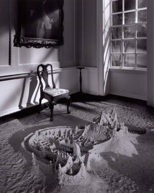Untitled  (sand castle in museum room)