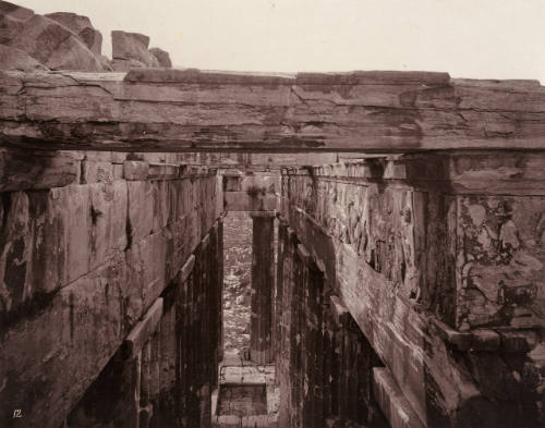 Western portico of the Parthenon, from above