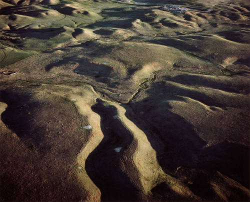 White patches, gravel test sites, north of Williston, North Dakota
