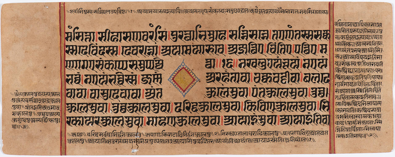 Jain Manuscript of the Kalpasutra and Kalakacavyakatha: recto; text, verso; text