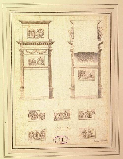 Side Elevation of Triumphal Arch Built by Palladio (In Celebration of the Visit of Henry III of France to Venice, 1574)