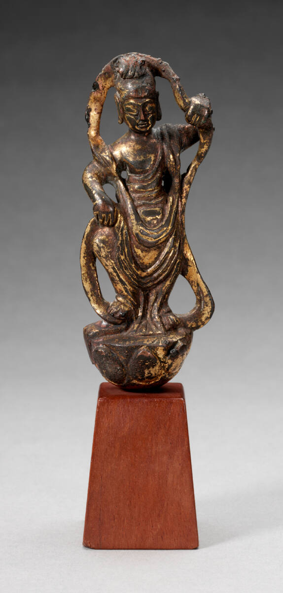 Puja Bodhisattva Standing on a Lotus Pedestal