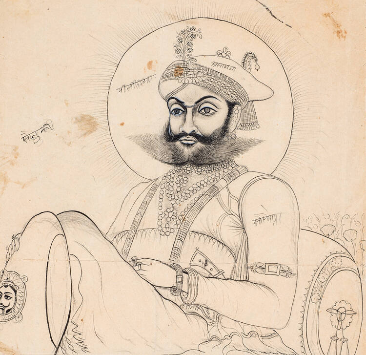 Portrait of Maharana Swarup Singh of Mewar