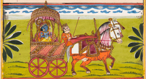 Arjuna in Chariot, with Krishna as Charioteer
