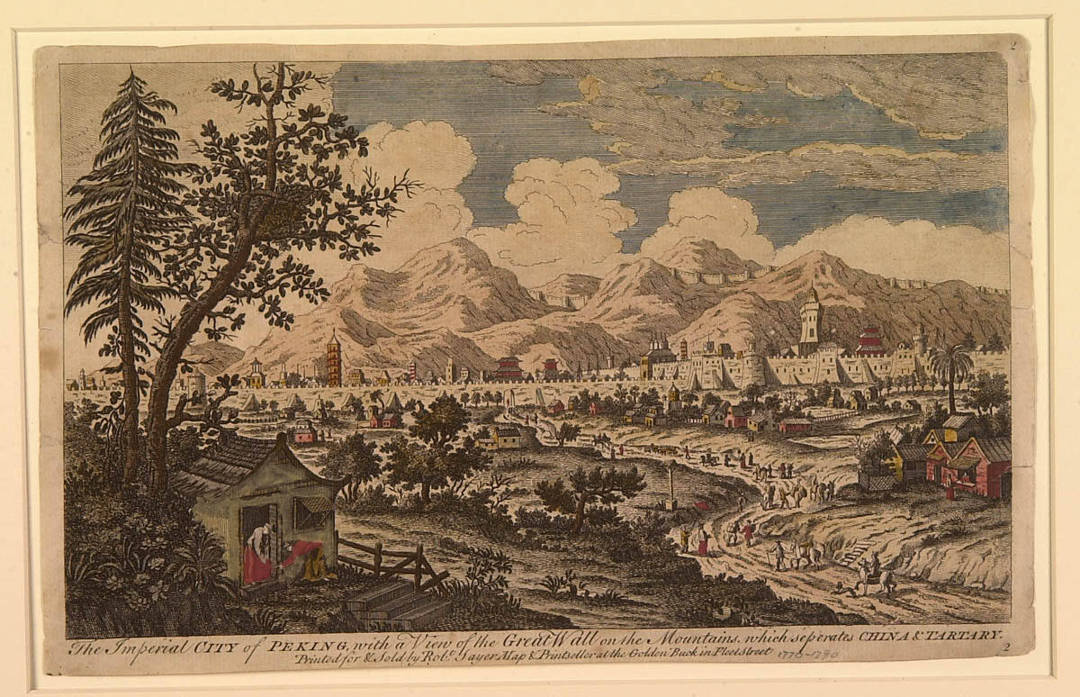 The Imperial City of Peking, with a View of the Great Wall on the Mountains, which Separates China and Tartary