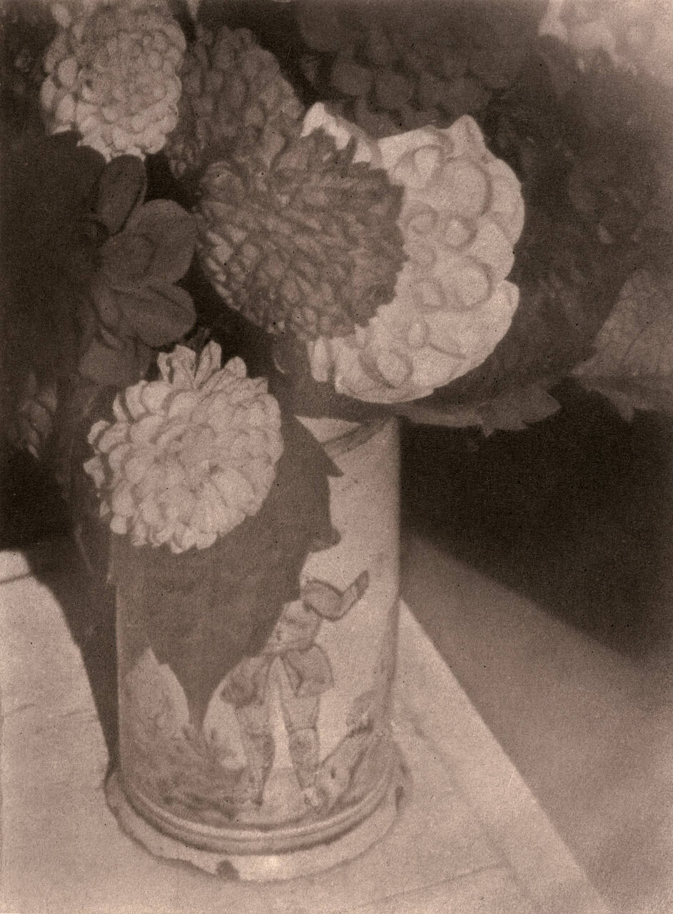 Pitcher and Dahlias, Tyrol