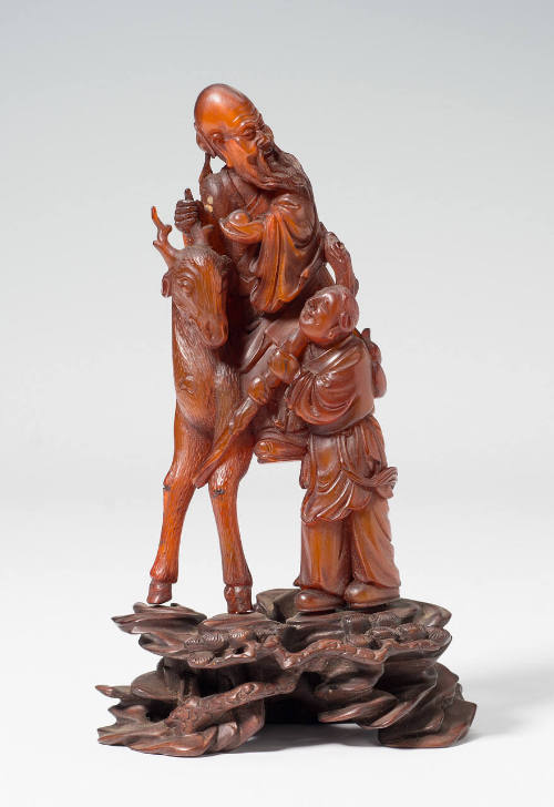 Lao-tze on a Deer with an Attendant
