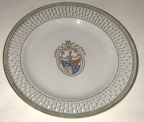 Plate with Pierced Border from Tea Service