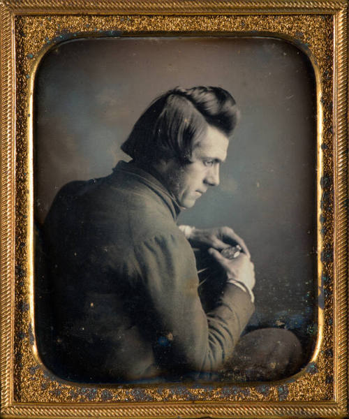 Man holding watch
