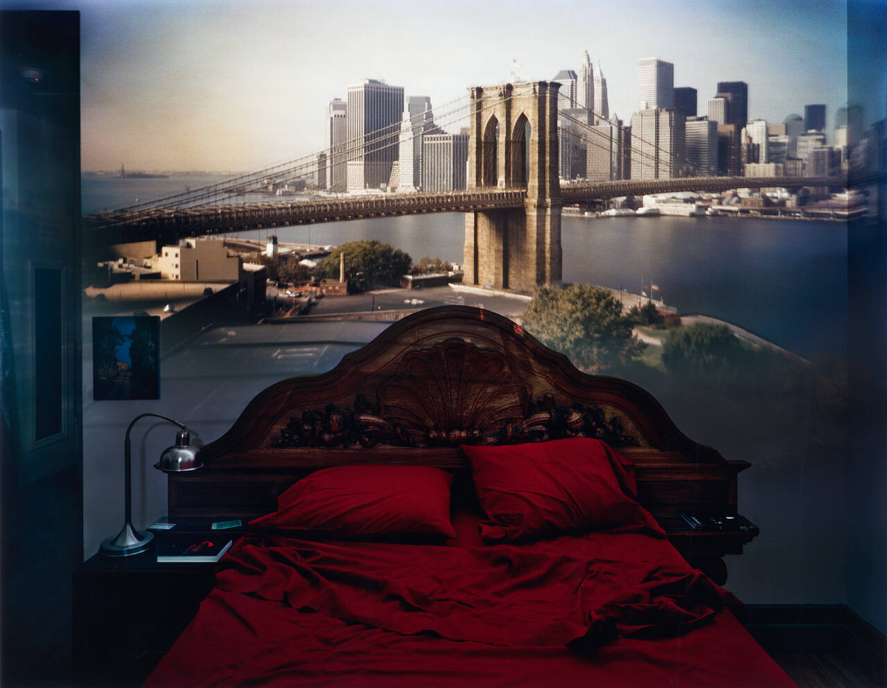 Camera Obscura:  View of the Brooklyn Bridge in Bedroom
