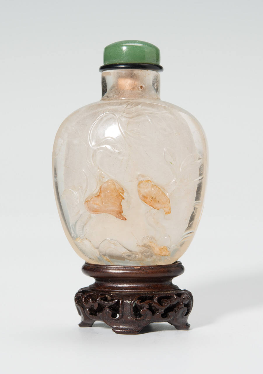 Snuff bottle with stopper and stand