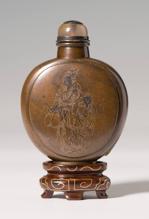 Snuff bottle with stand