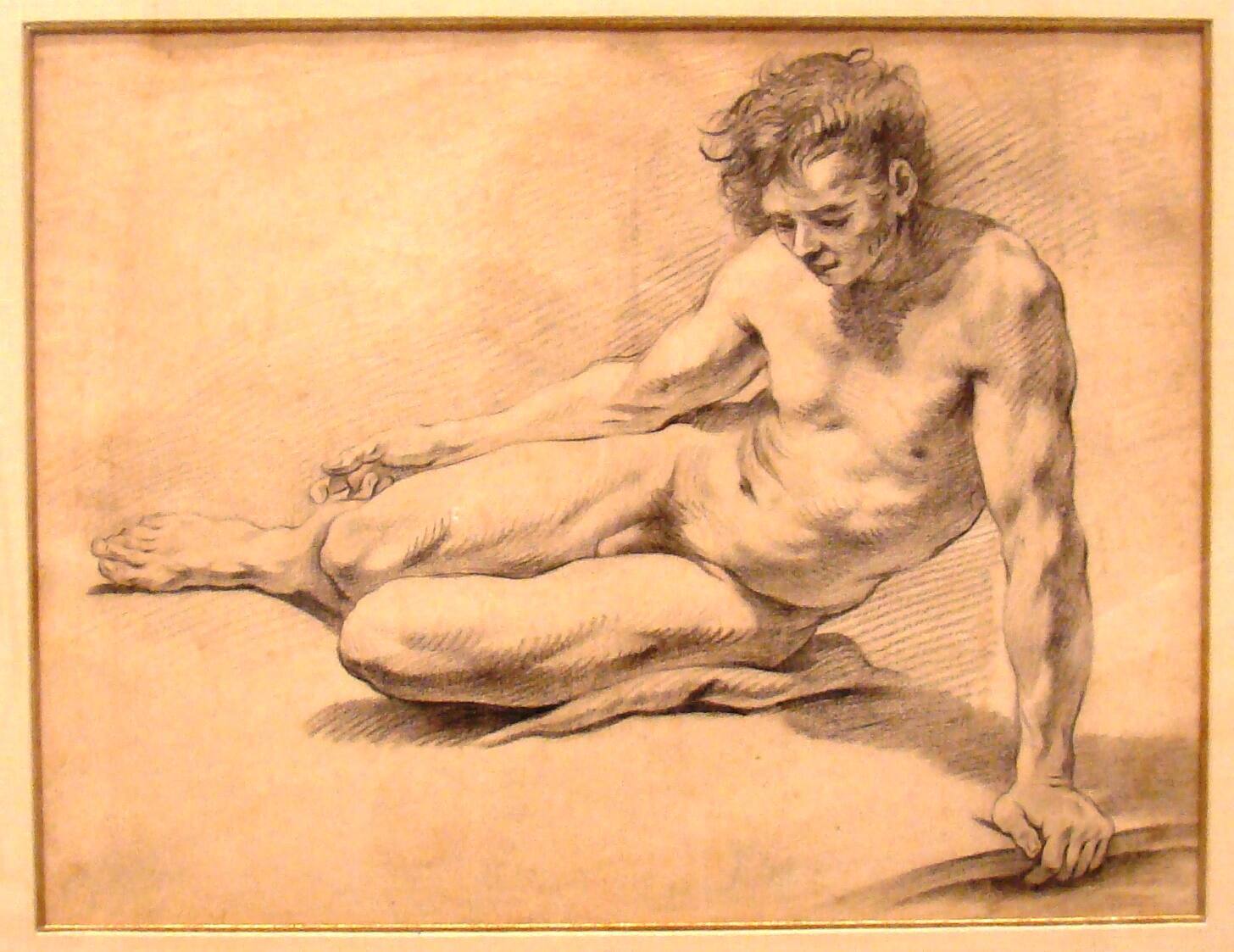 Seated Male Nude