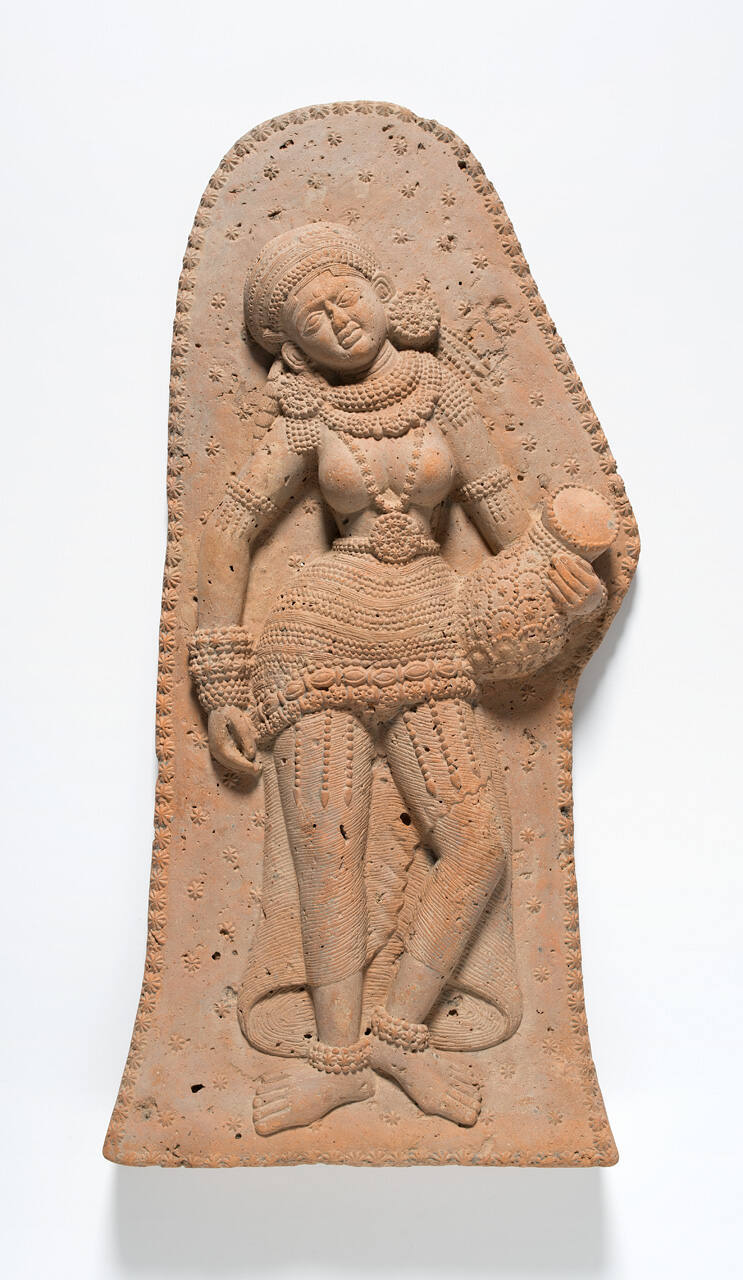 Plaque of a Female Holding a Drum