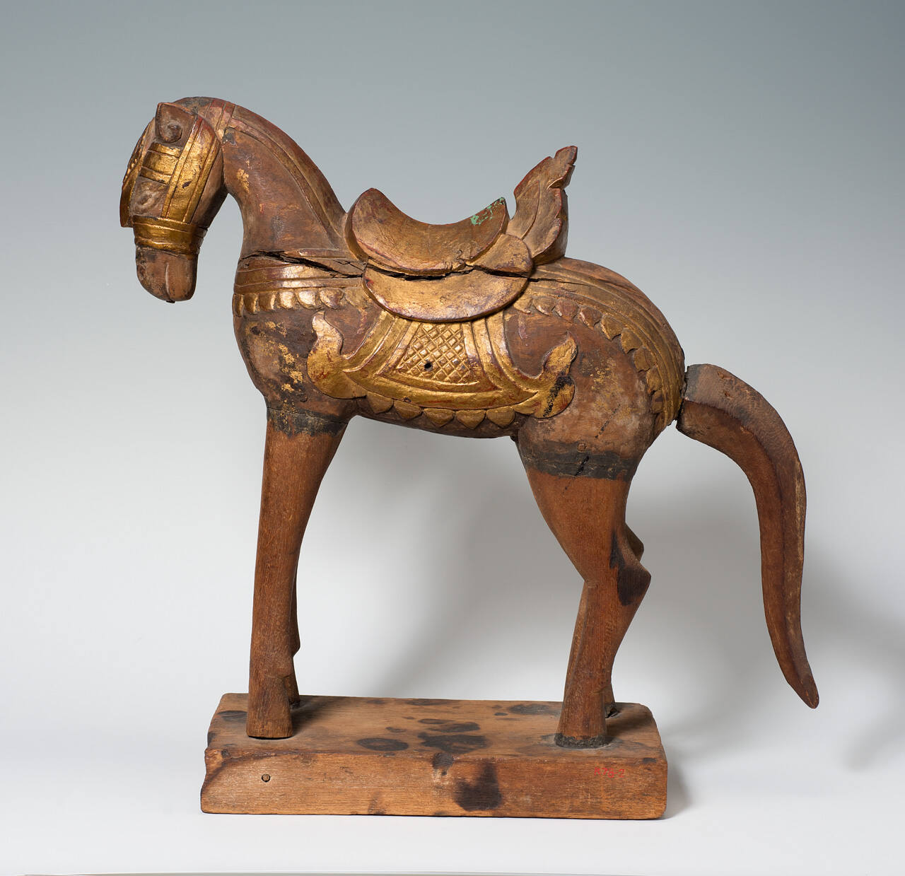 Horse for Crowned Equestrian Divinity in Anjali Mudra