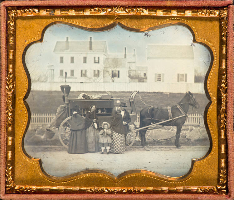 Street salesman with wagon