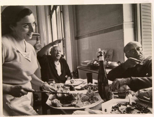 Picasso at Lunch in the Kitchen with Jacqueline and Sabartes