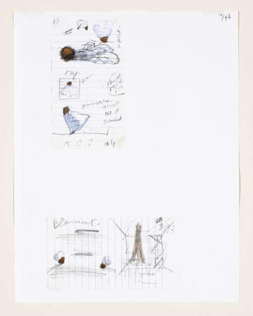 Notebook Page: Shuttlecock Sculpture Studies, 1992