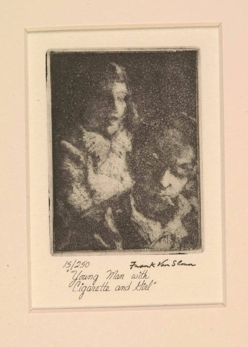 Young Man with Cigarette and Girl