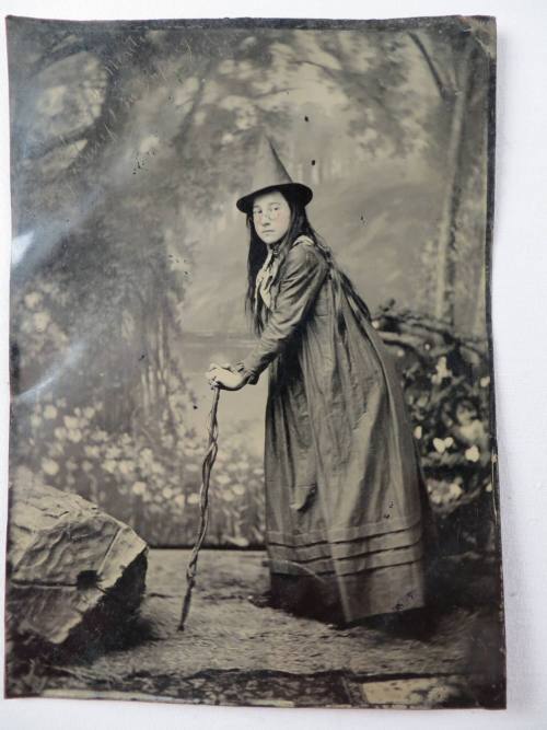 Girl in  witch costume
