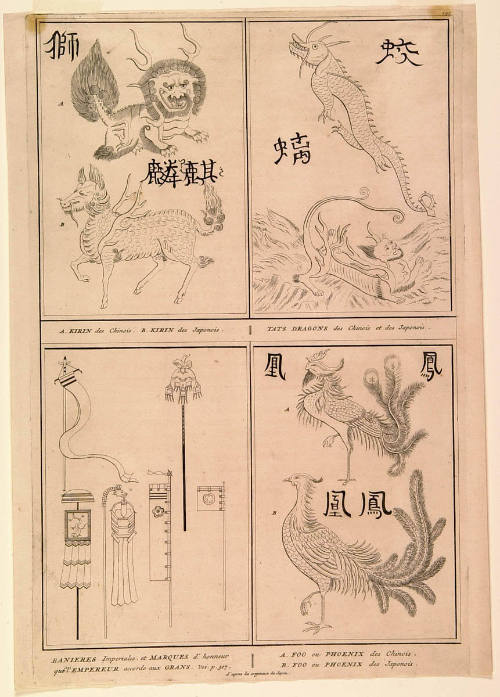 Dragons of China and Japan; Phoenixes of China and Japan; Emperor and Persons of Distinctions; Foo or Phoenix of China and Foo or Phoenix of Japan