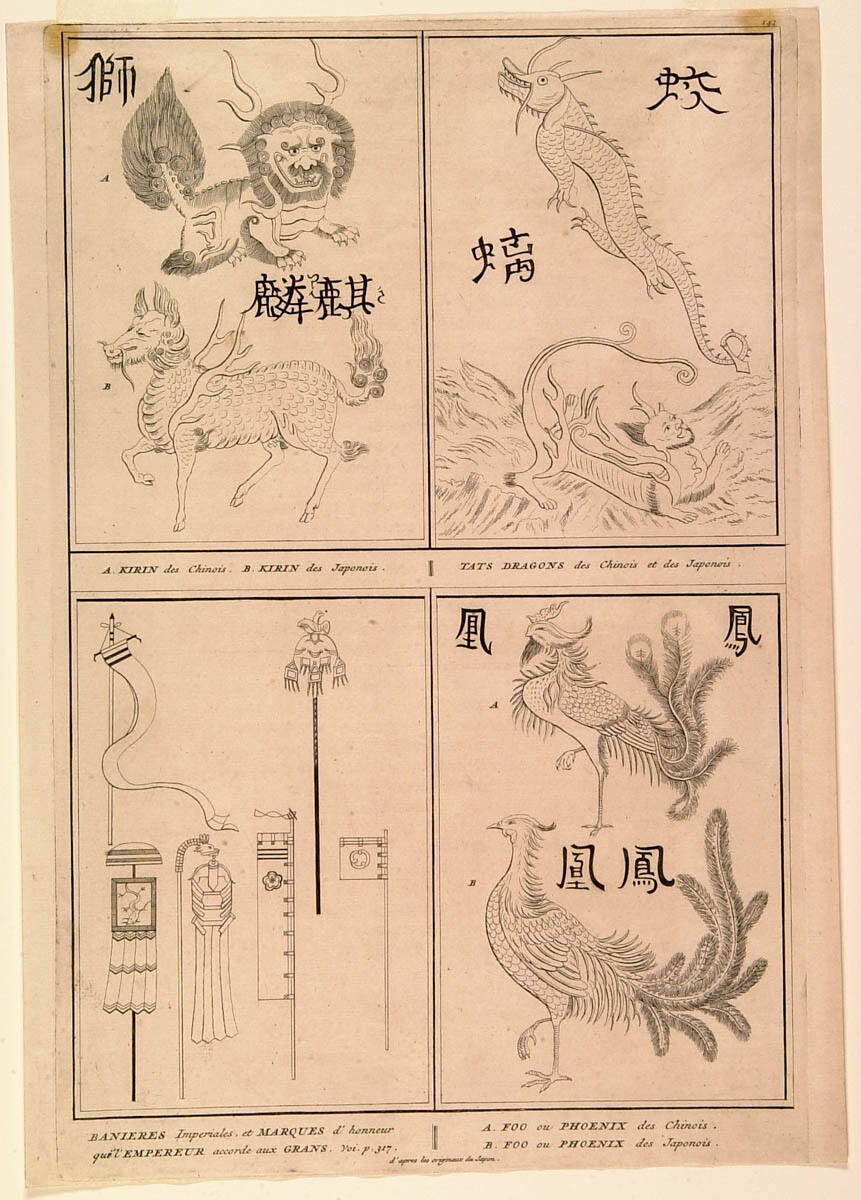Dragons of China and Japan; Phoenixes of China and Japan; Emperor and Persons of Distinctions; Foo or Phoenix of China and Foo or Phoenix of Japan