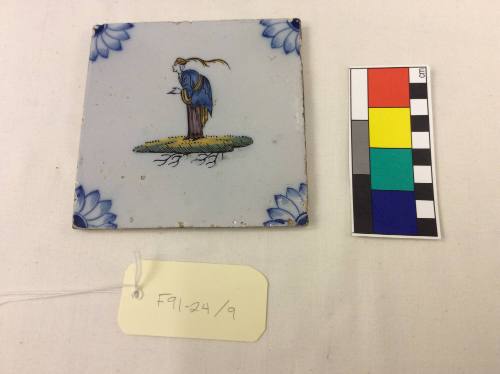 Bristol or Liverpool Tile, Polychrome "Chinoiserie"