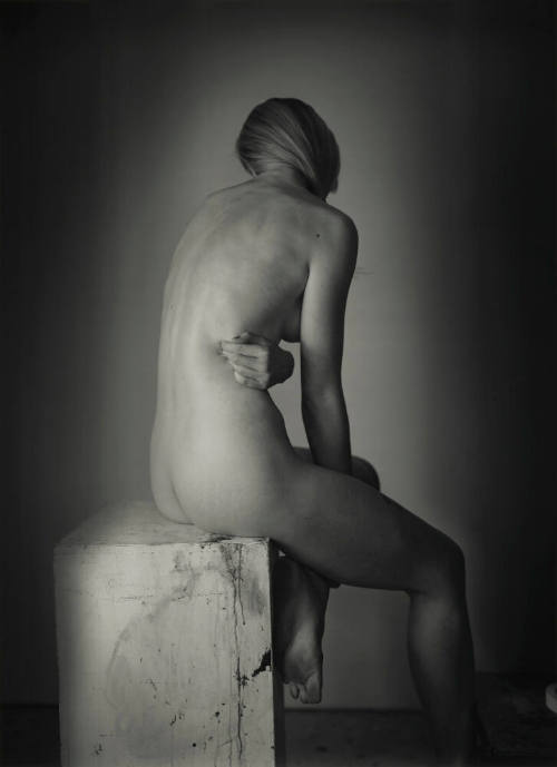Phie on Plinth (black and white)