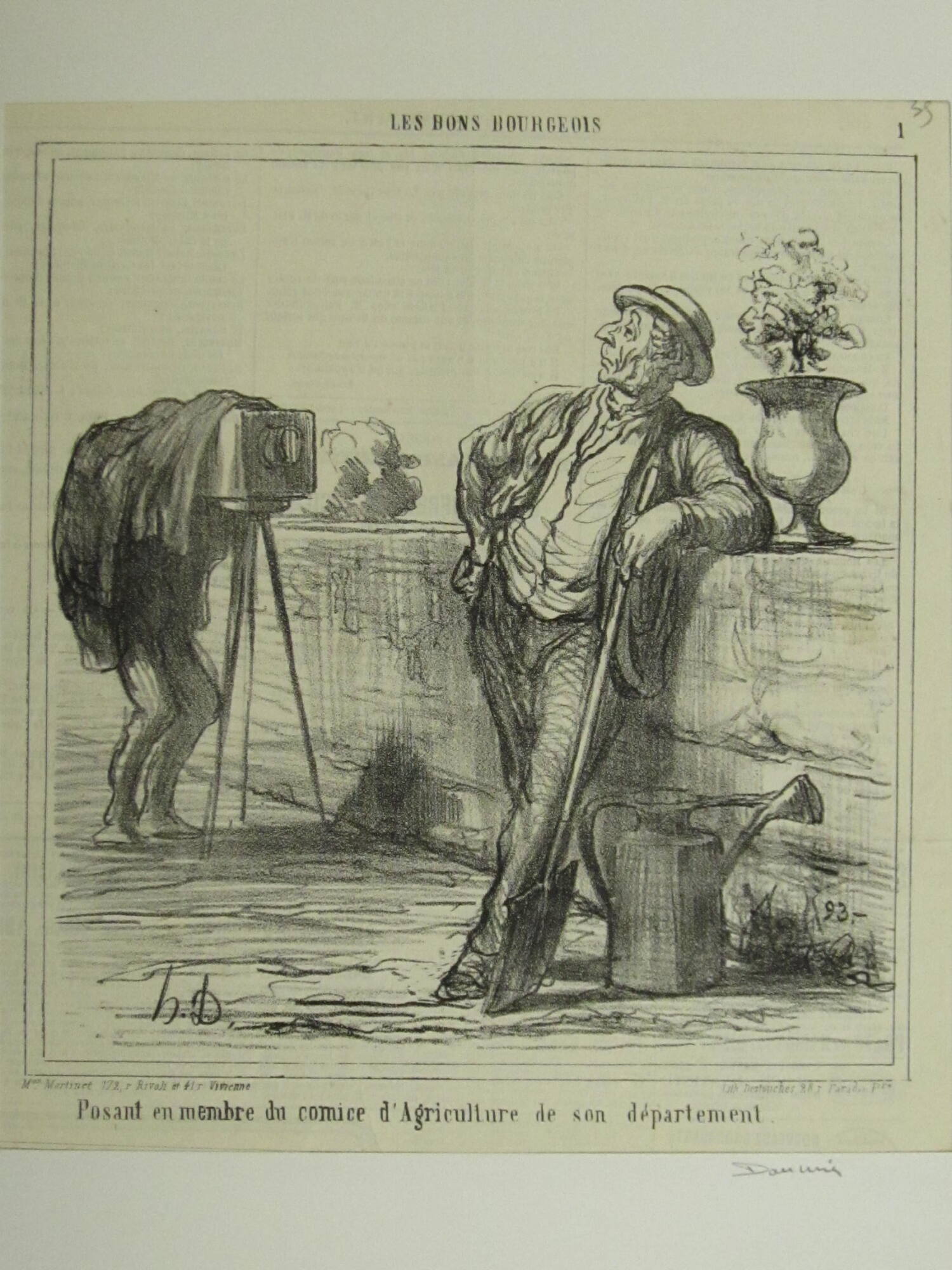 Posing as a member of the agricultural show of his provence