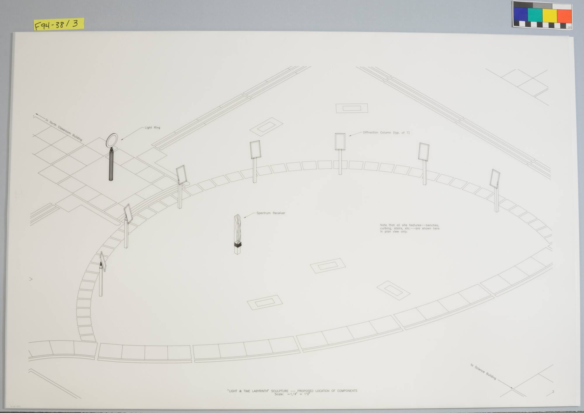 Preliminary Working Drawing, Project: "Light + Time Labyrinth," Auraria Higher Education Center, Denver, Colorado