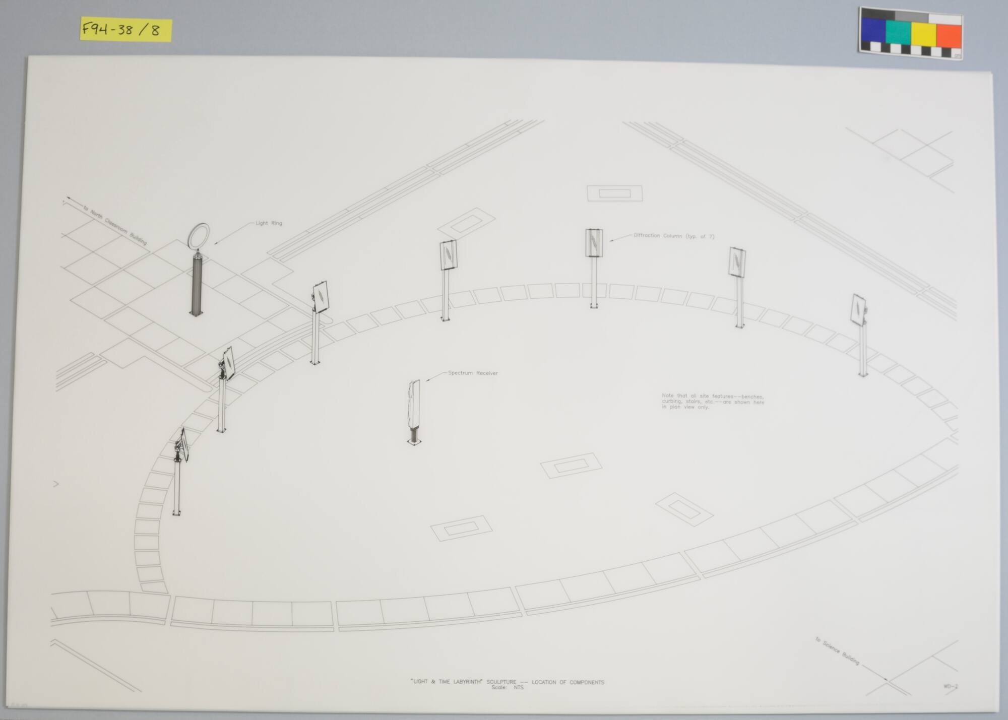 Preliminary Working Drawing, Project: "Light + Time Labyrinth," Auraria Higher Education Center, Denver, Colorado