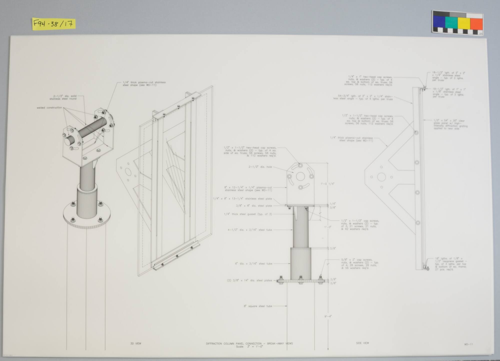 Working Drawing, Project: "Light + Time Labyrinth," Auraria Higher Education Center, Denver, Colorado