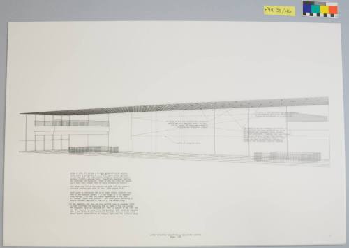 Proposal Drawing, Project: "Radiant Range," Assembly Hall Gallery, Tulsa Convention Center, Tulsa, Oklahoma