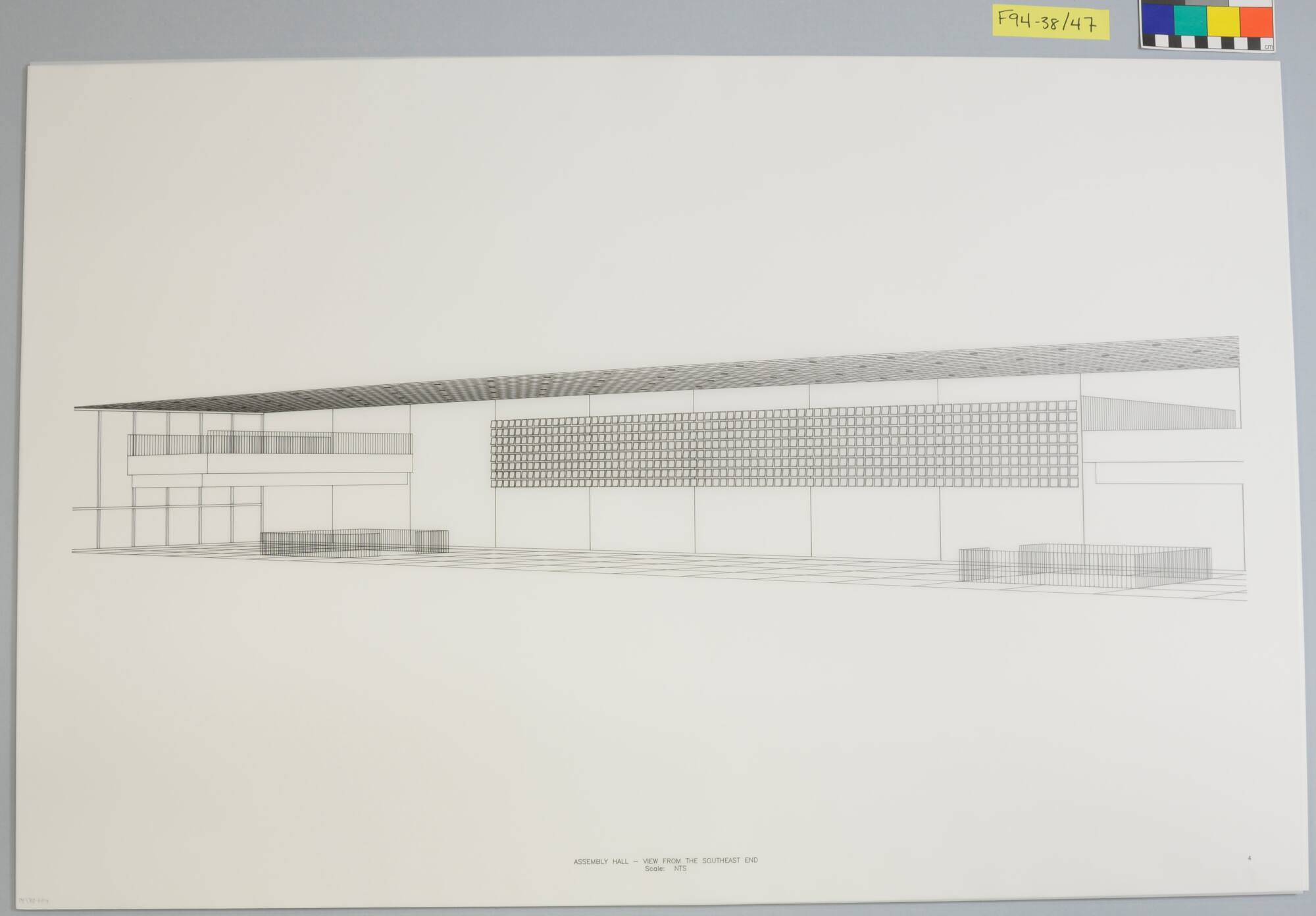 Proposal Drawing, Project: "Radiant Range," Assembly Hall Gallery, Tulsa Convention Center, Tulsa, Oklahoma
