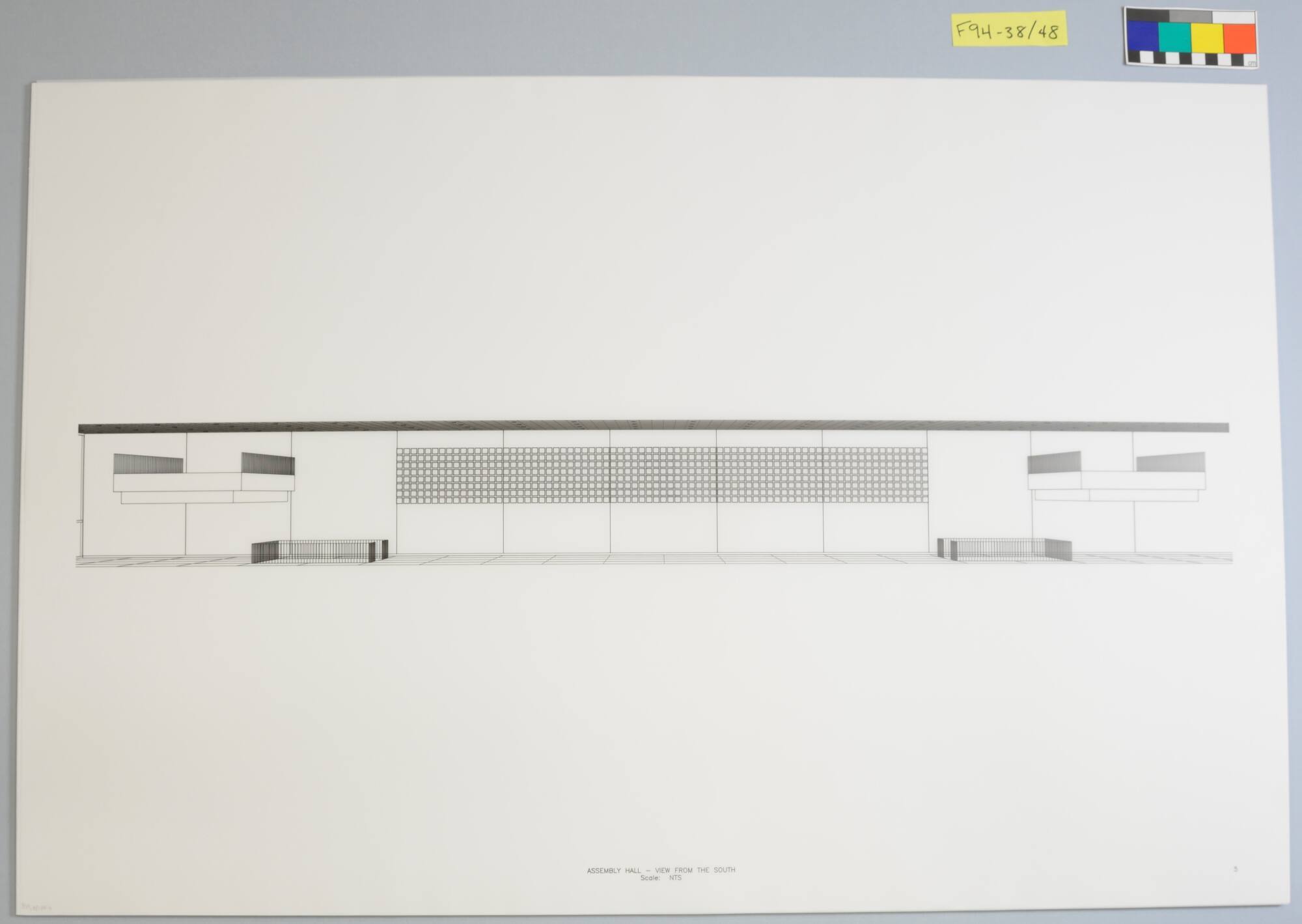 Proposal Drawing, Project: "Radiant Range," Assembly Hall Gallery, Tulsa Convention Center, Tulsa, Oklahoma