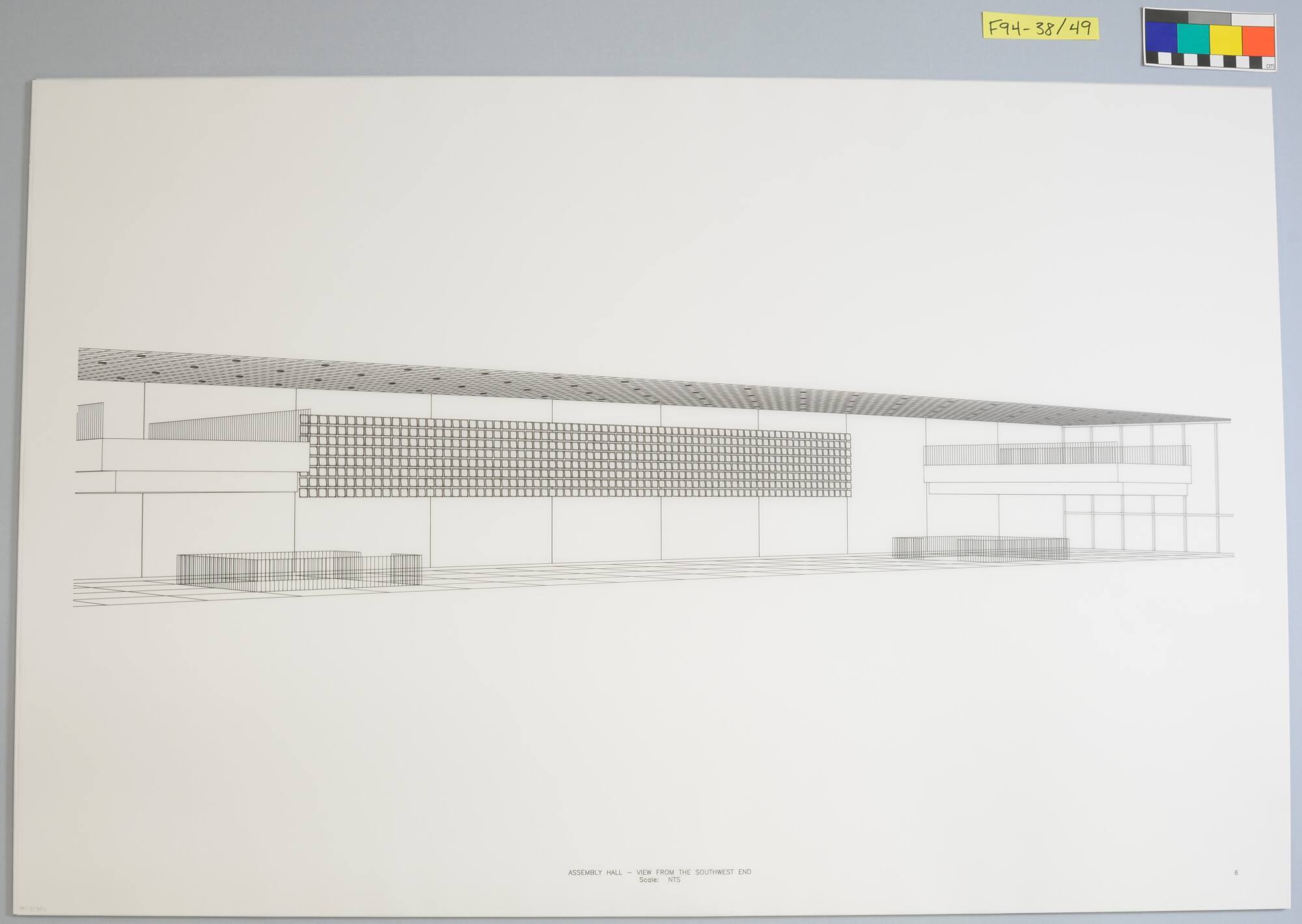 Proposal Drawing, Project: "Radiant Range," Assembly Hall Gallery, Tulsa Convention Center, Tulsa, Oklahoma