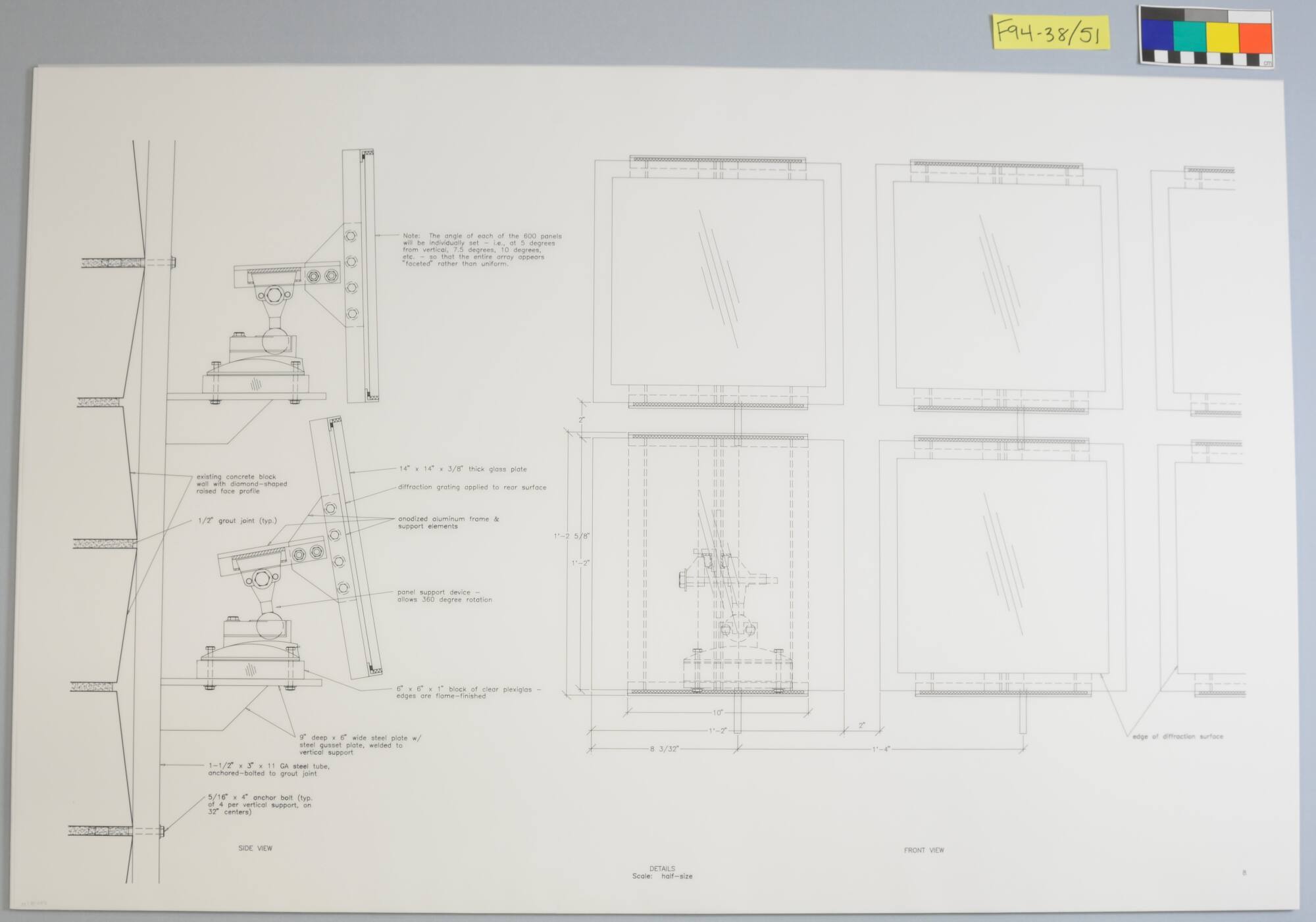 Proposal Drawing, Project: "Radiant Range," Assembly Hall Gallery, Tulsa Convention Center, Tulsa, Oklahoma