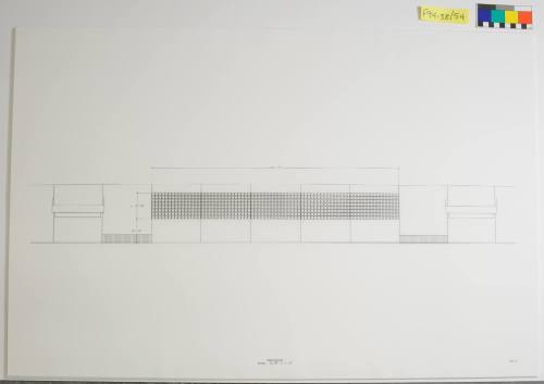 Working Drawing, Project: "Radiant Range," Assembly Hall Gallery, Tulsa Convention Center, Tulsa, Oklahoma