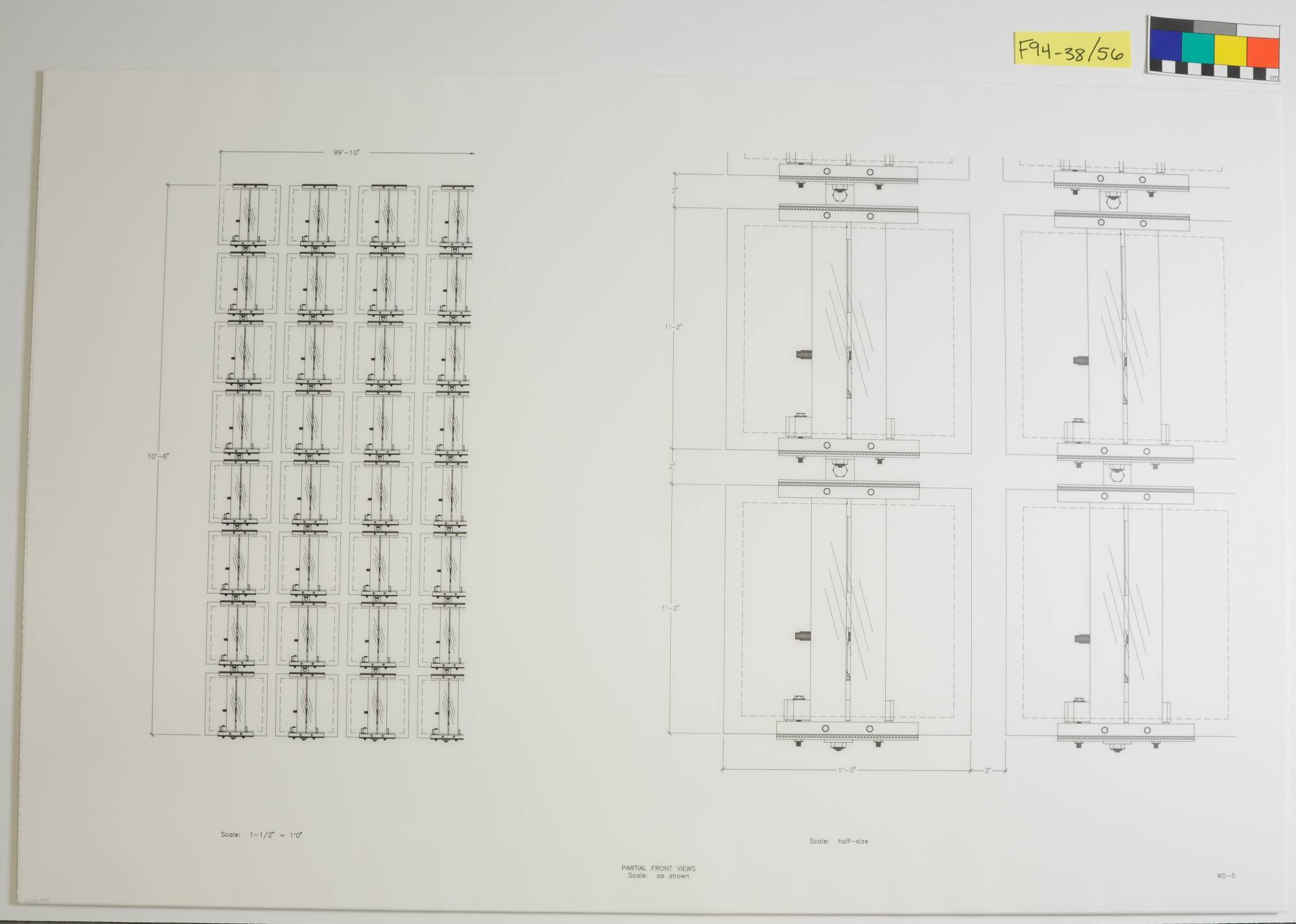 Working Drawing, Project: "Radiant Range," Assembly Hall Gallery, Tulsa Convention Center, Tulsa, Oklahoma