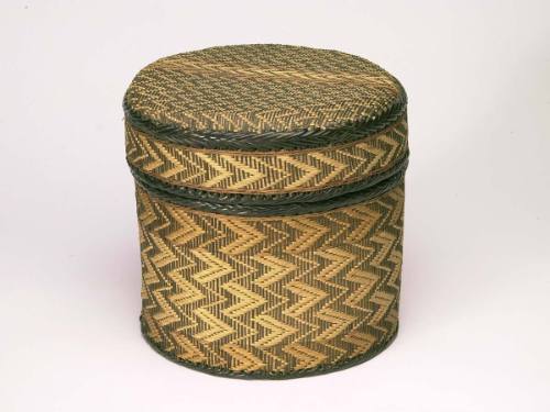 Cylindrical Lidded Basket