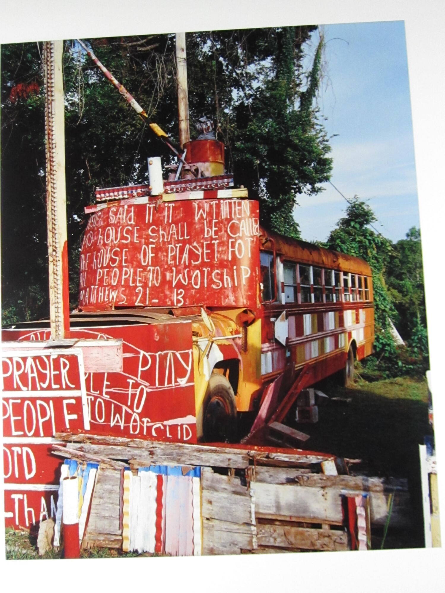 Exterior of the Reverend's Bus/Church, MS