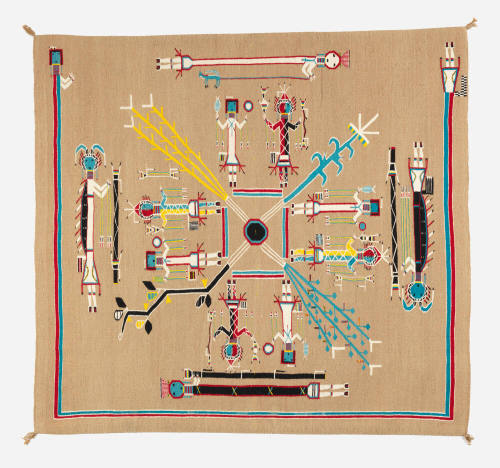 Sandpainting Tapestry (Whirling Logs pattern variant)