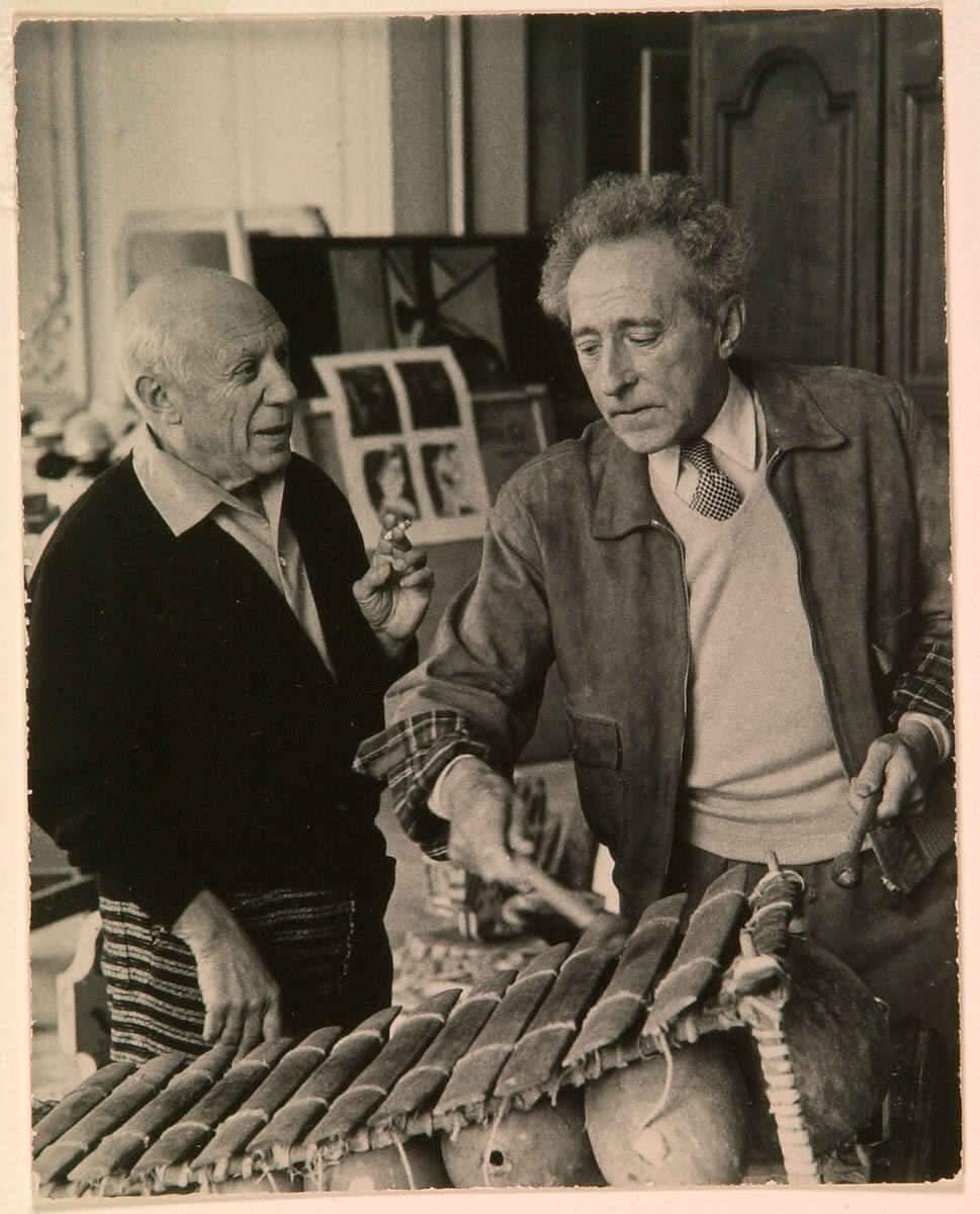Picasso Gives Cocteau a 'Lesson' on an African Marimba