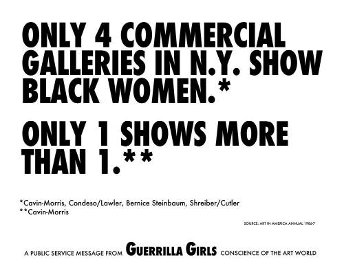 Only 4 Commerical Galleries in NY Show Black Women