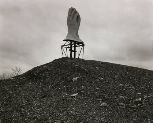 Praying Hands on Dirt Mound. US 66, Webb City, Missouri