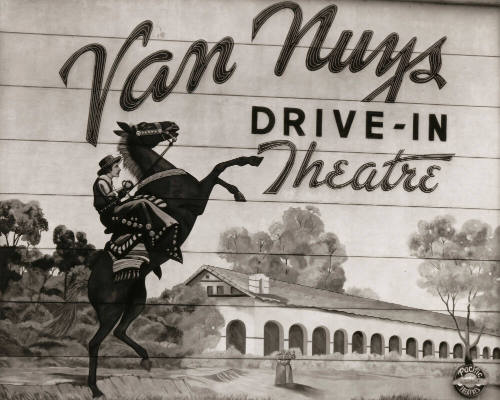 Rear of Screen, Van Nuys Drive-In Theatre. Old US 101, Van Nuys, California