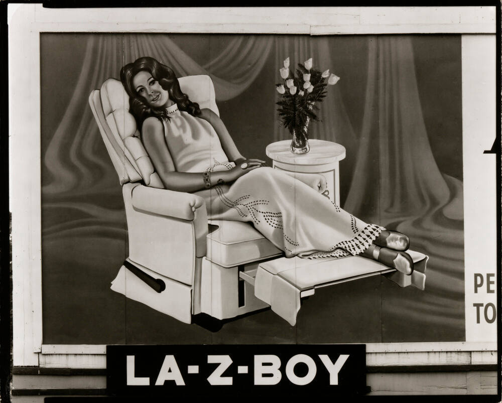 Lady Reclining on La-Z-Boy Sign. PA 61, Shamokin, Pennsylvania